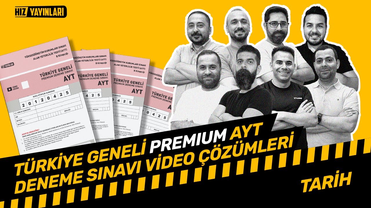 Hız Yayınları Premium Deneme AYT Sosyal Bilimler - 1 Tarih Soruları Video Çözümü