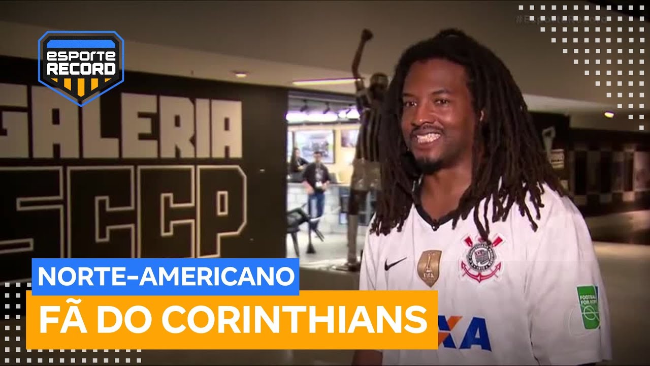Conheça Dorien, fã norte-americano do Corinthians, que visitou a Neo Química Arena, em São Paulo