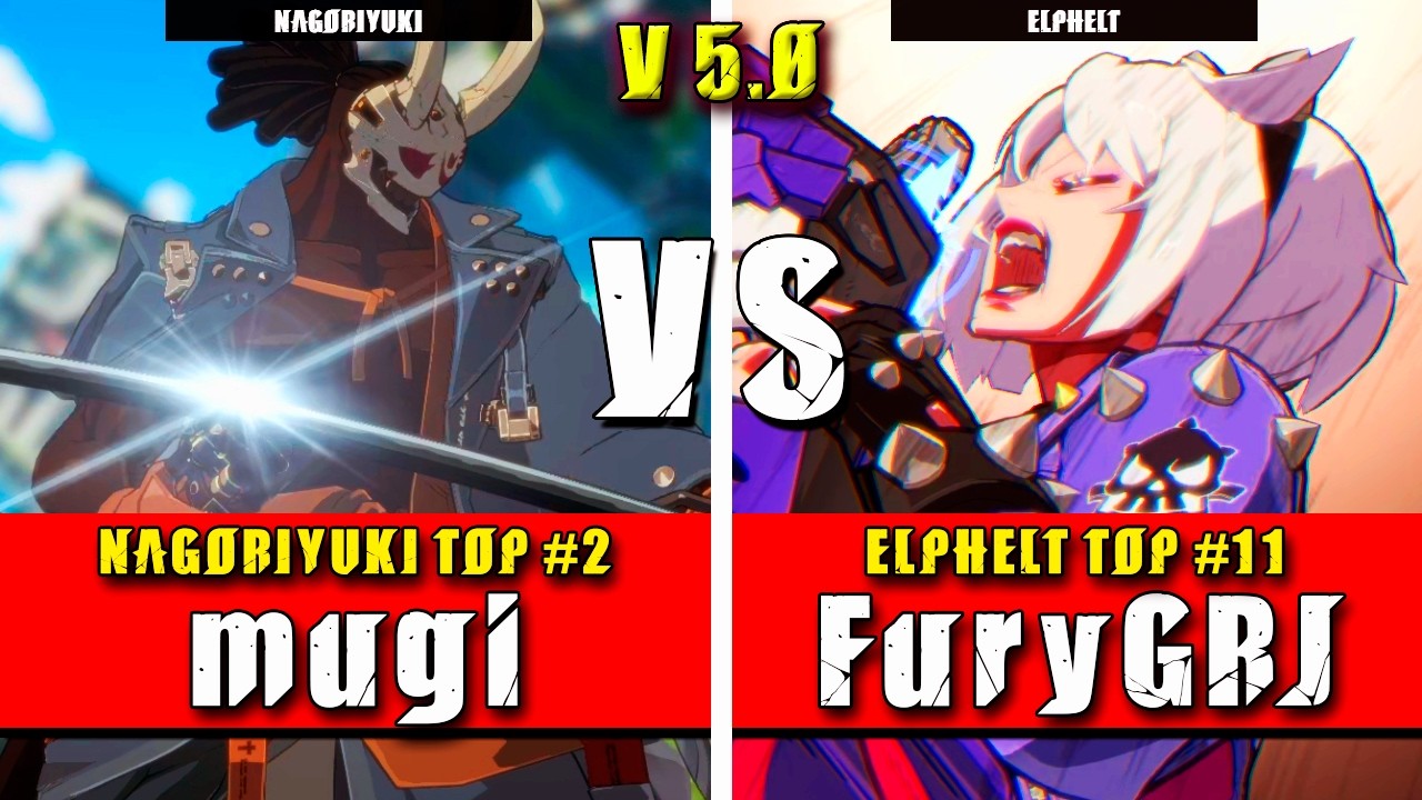 GGST | mugi (Nagoriyuki) VS FuryGRJ (Elphelt) | Guilty Gear Strive High level gameplay