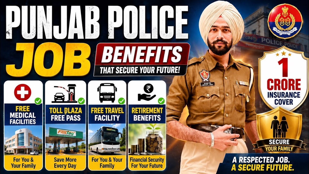 🔥 Punjab Police Job Benefits 2025 | Medical, Insurance, Retirement & More!