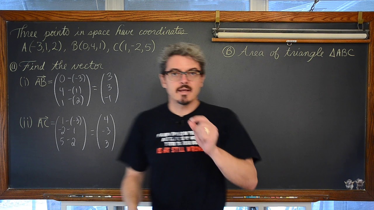Area of Triangle with 3 D Vectors