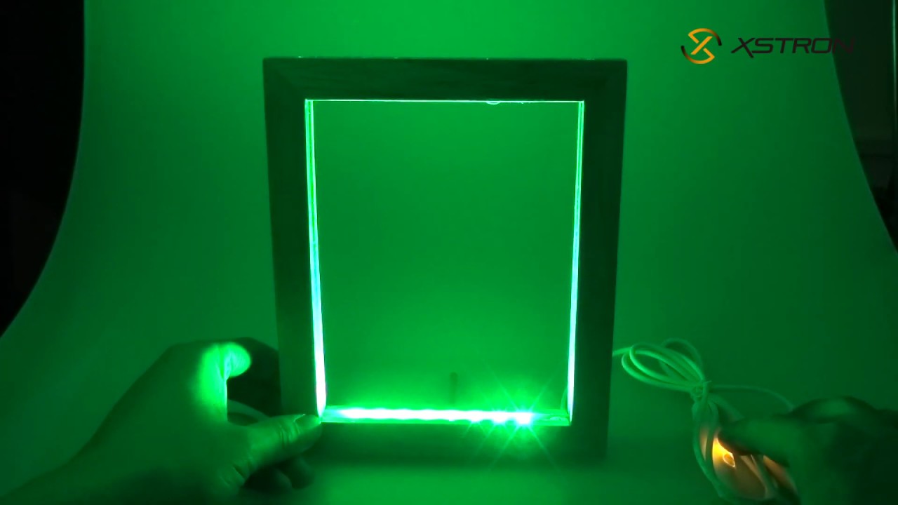 Mini Wood LED Photo Frame 3D Lamp RGB Lights USB Powered
