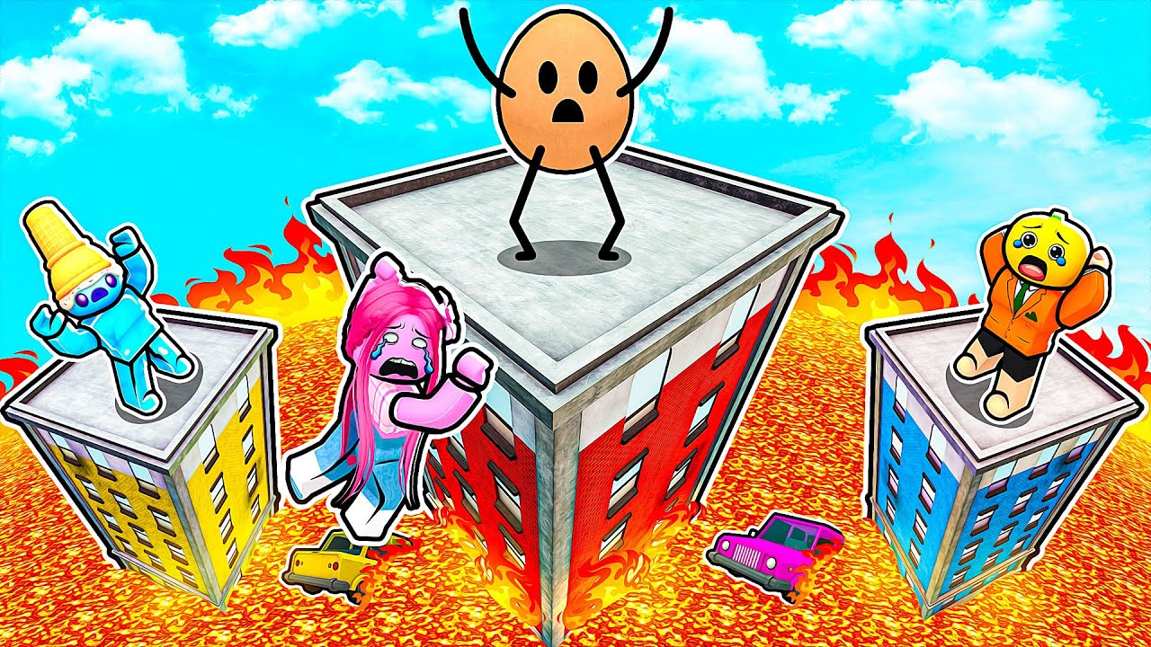 Surviving THE FLOOR is LAVA in Roblox
