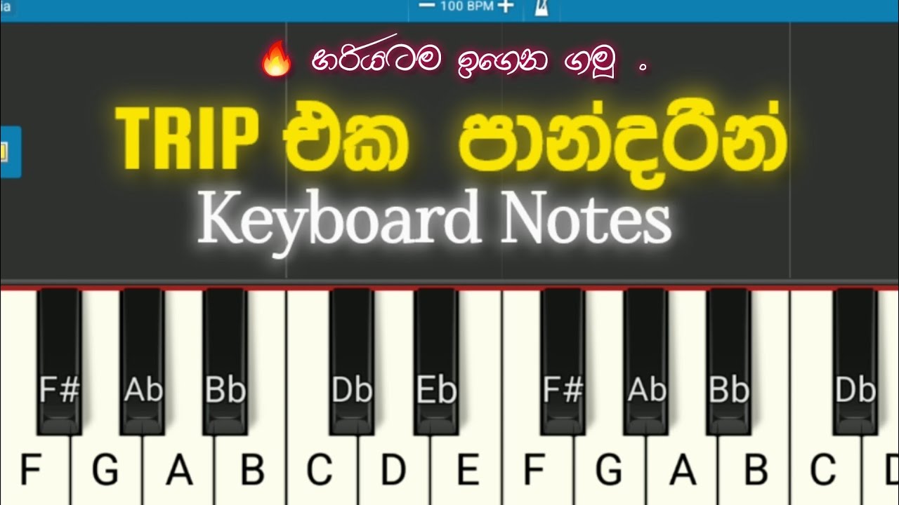 Trip Eka Pandarin | Keyboard Notes | Easy Slow Tutorial | Vibe With Music