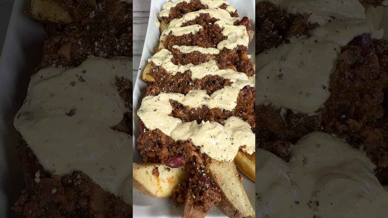 Healthy Vegan Cheese Fries! Oil-Free!
