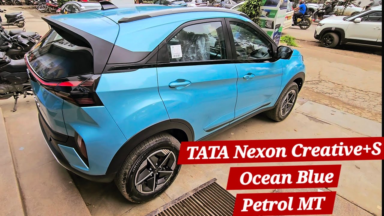 TATA Nexon Creative+ S MT | Ocean Blue @11.5Lakhs  #tata #nexon #compactsuv #safety #features