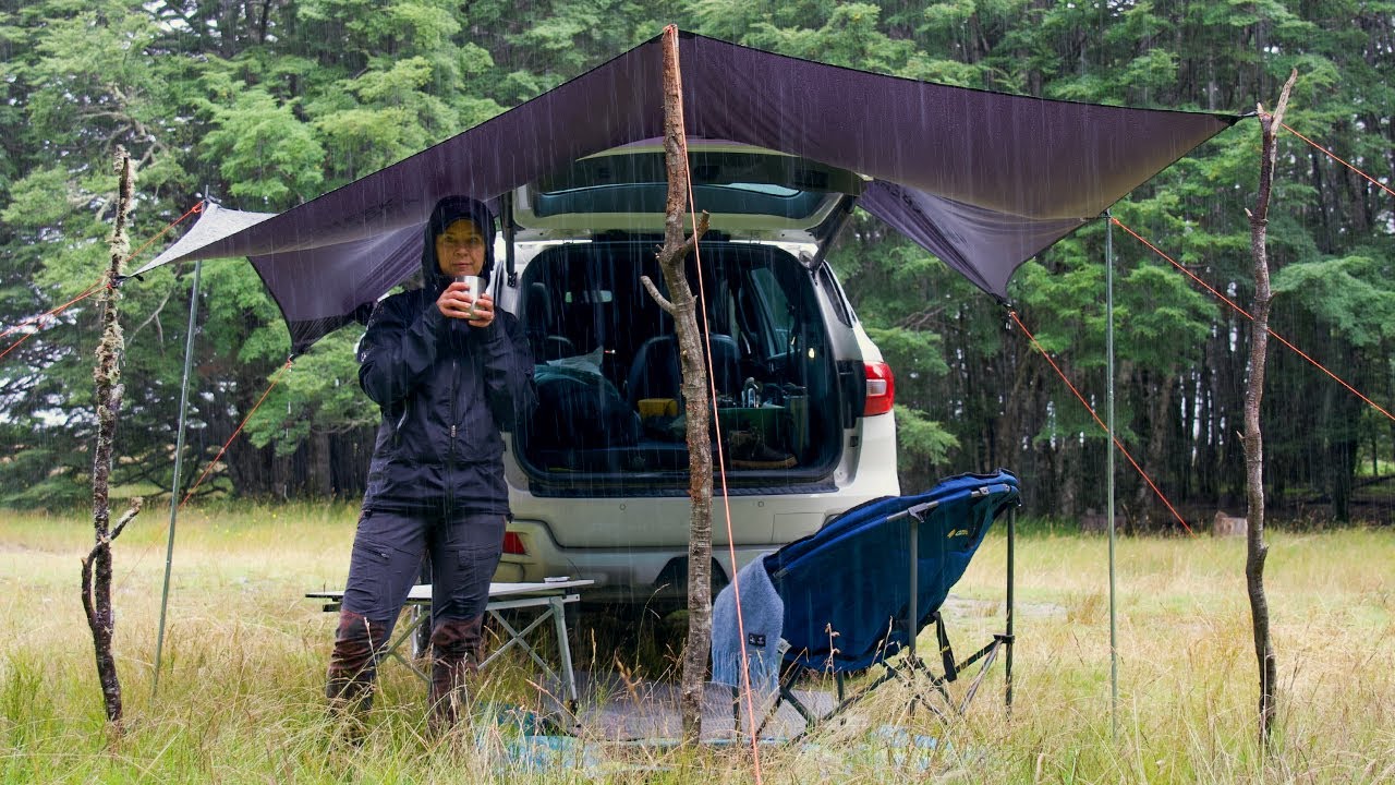 A Heavy Rain Cozy Car Camp, Complete with Unexpected Drama