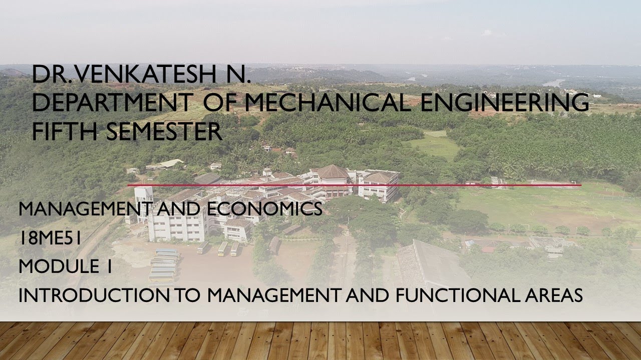 VTU Economics & Management 18ME51 M1 L1 Int  to Mgmt