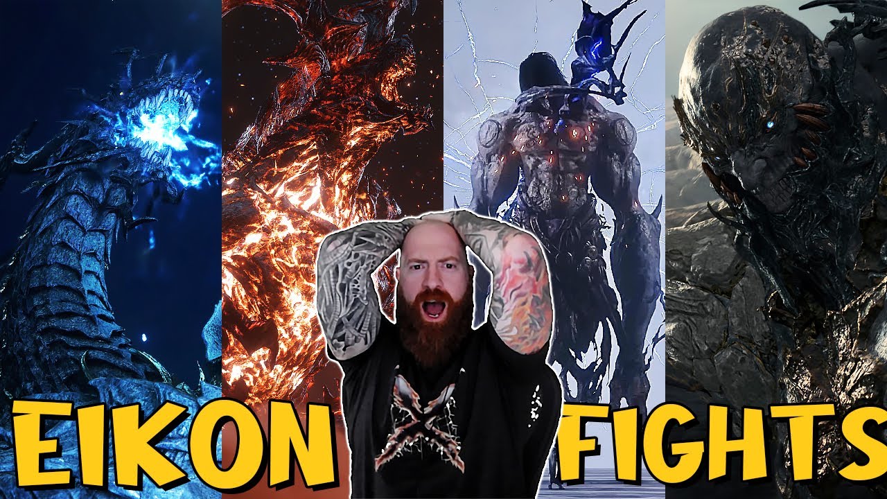 Final Fantasy 16 Eikon Boss Fights Compilation