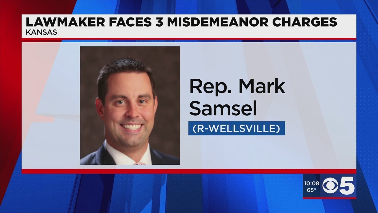 Kansas lawmaker faces 3 battery charges over school incident