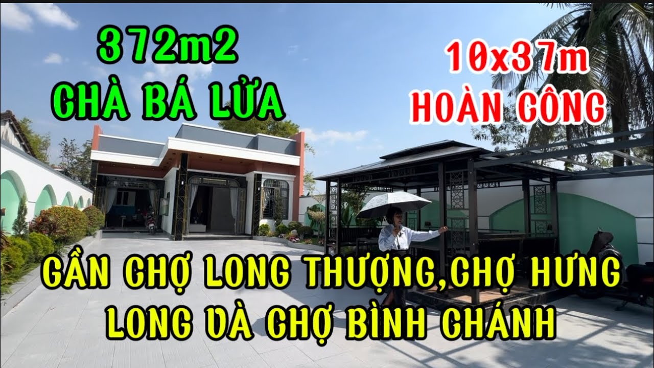 Đẳng cấp đại gia,biệt thự to đùng ,10x37m , sân chà bá.sát chợ bình Chánh và chợ Hưng Long