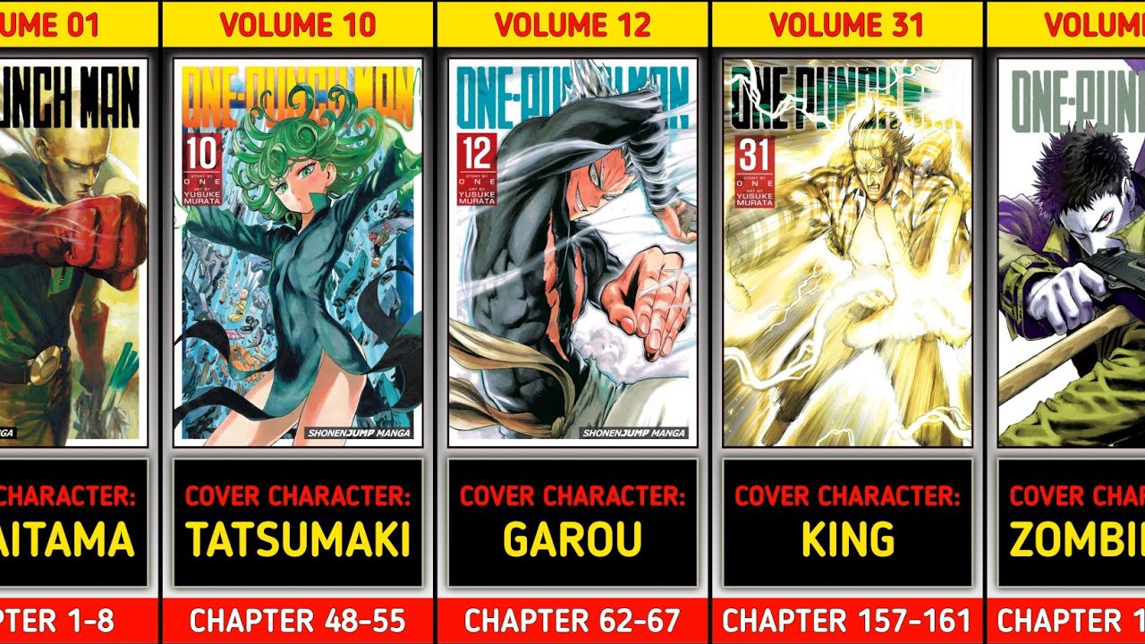 All Manga Volume Covers from One Punch Man | One Punch Man Comparison 2026