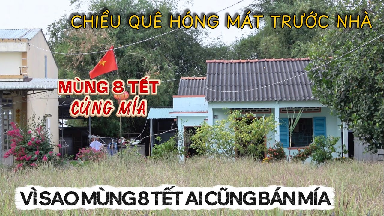 Vía Trời Mùng 8 Cúng Mía Phong Tục Quê Nhà | Chiều Hoàng Hôn Ở Quê Bà Con Ra Hóng Mát Trước Nhà .
