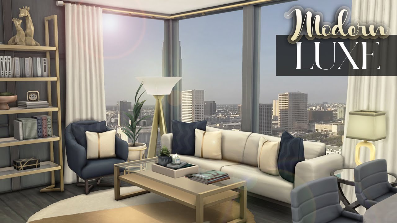 MODERN LUXE APARTMENT | No CC | The Sims 4: Modern Luxe Kit Speed Build