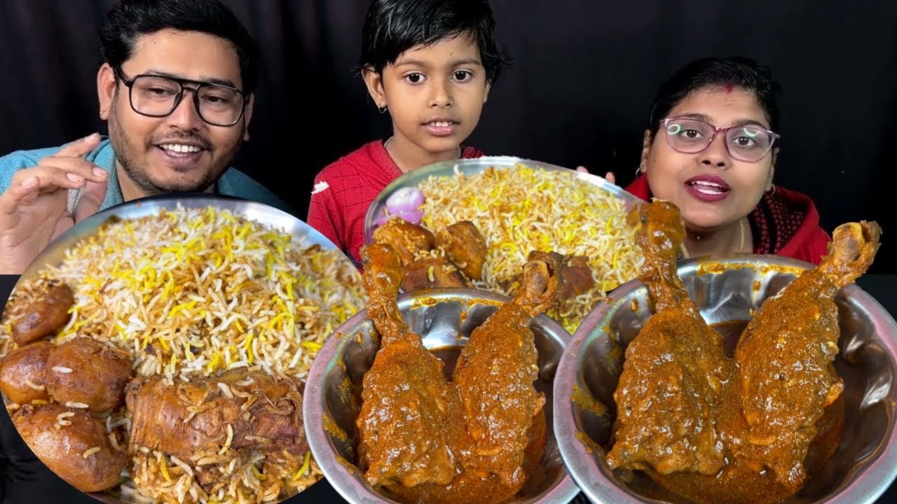 chicken biriyani, chicken leg  challenge korlam 3 jo e mile