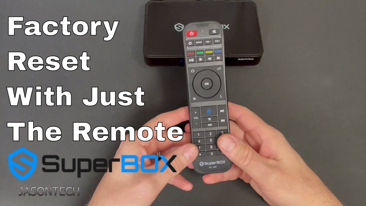 Сброс настроек SuperBox к заводским настройкам с помощью пульта дистанционного управления