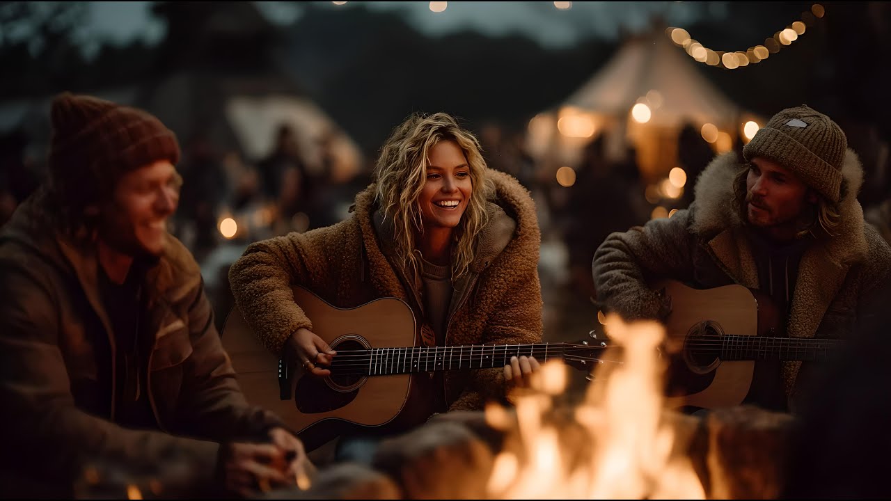 CALM COUNTRY MUSIC MIX – Cozy Campfire Gatherings 🌾🎸