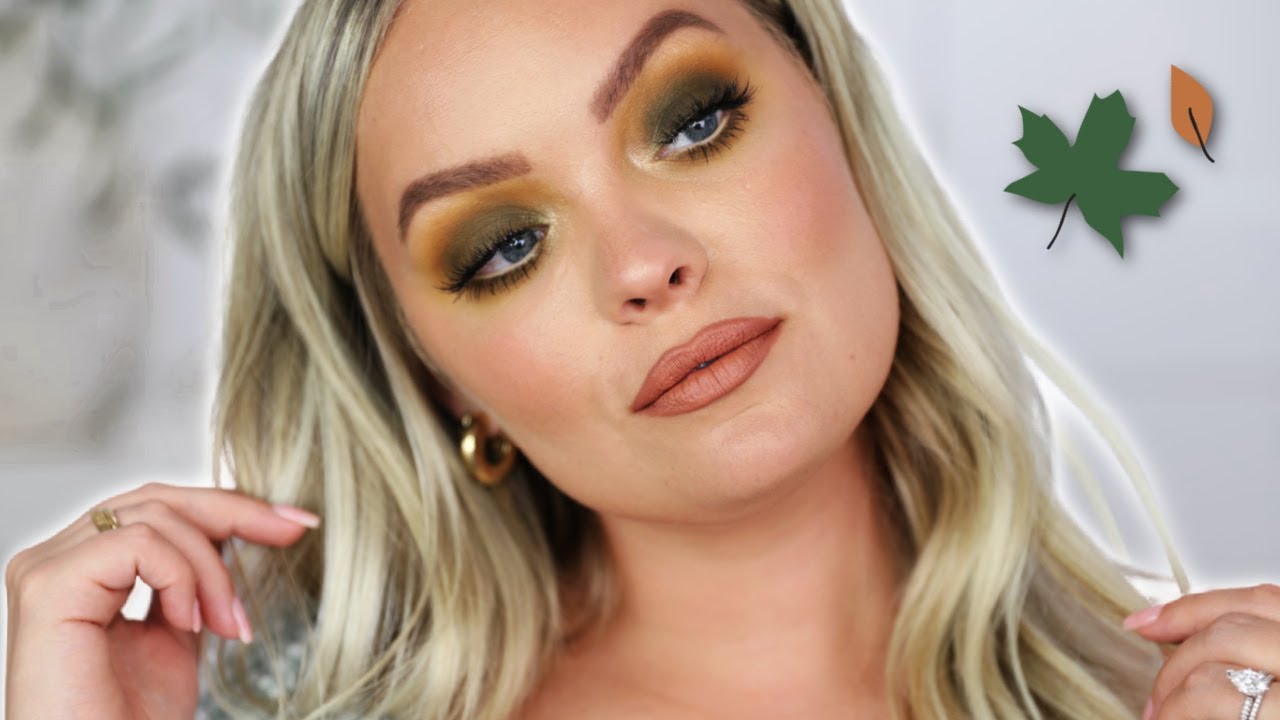 OLIVE GREEN FALL SMOKEY EYES MAKEUP TUTORIAL - Eyeshadow Hacks, Tips & Tricks for Beginners!