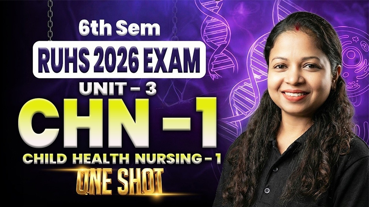 CHN I & II Unit 3 One Shot Revision | BSc Nursing 6th Sem | RUHS 2026 Exam Special🎯| Bhushan Science