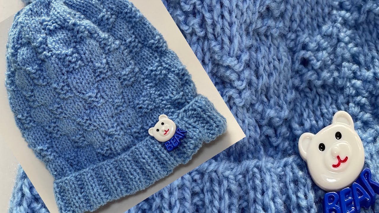 GORRO DE TRICÔ PARA BEBÊ- PONTO 3D