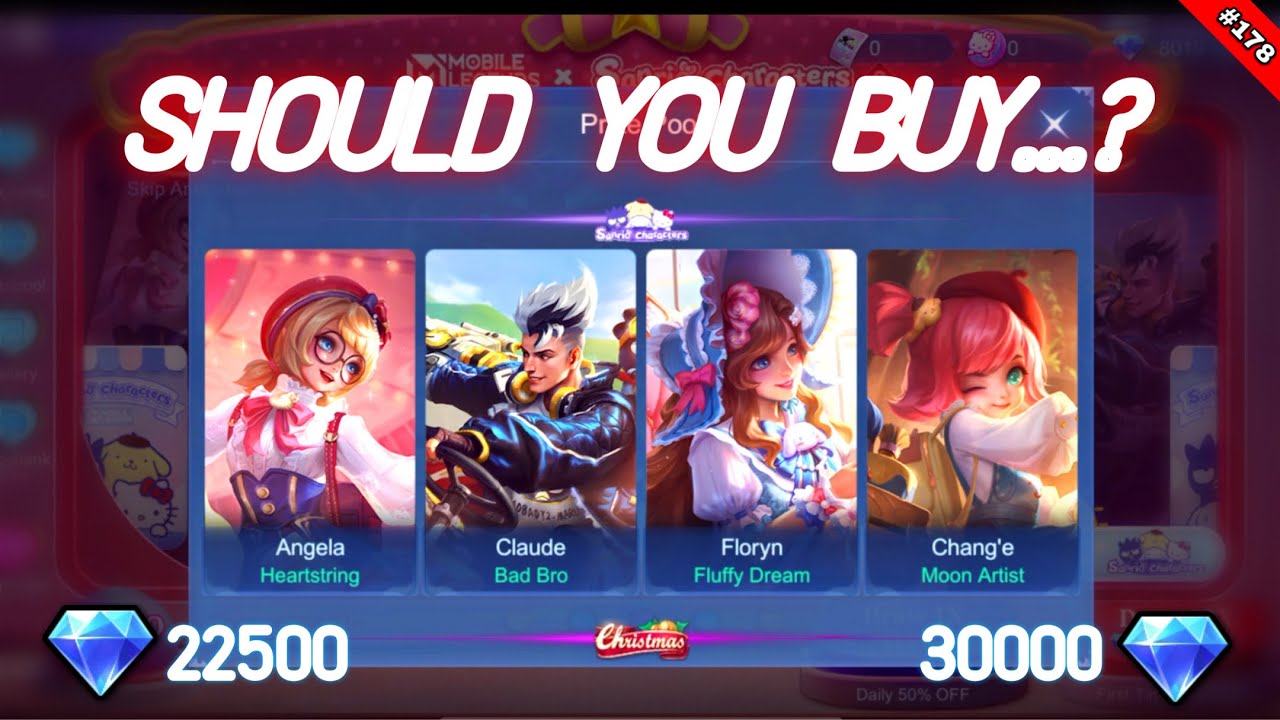 22,500 DIAMONDS FOR ALL SANRIO SKINS WORTH IT.......? | SANRIO SKINS EVENT | SANRIO MOBILE LEGENDS