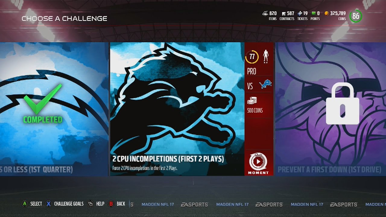 Madden NFL 17 | MUT December Gauntlet Defense Challenge #5 | 2 CPU Incompletions (First 2 Plays)