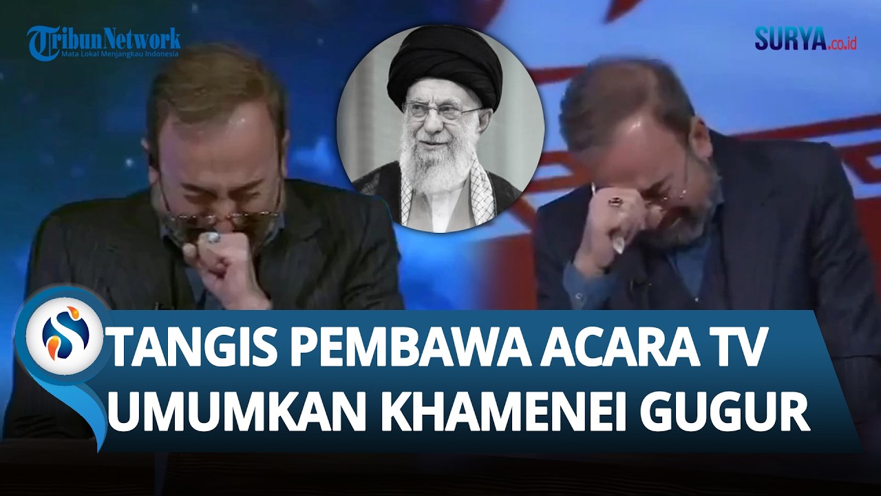 ISAK TANGIS Pembawa Acara TV Iran PECAH saat Umumkan Kematian Khamenei, Dunia Gempar!