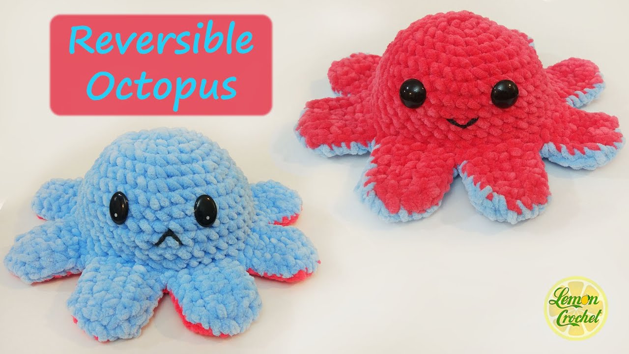 How to Crochet Reversible Octopus | Crochet Tutorials | Lemon Crochet🍋