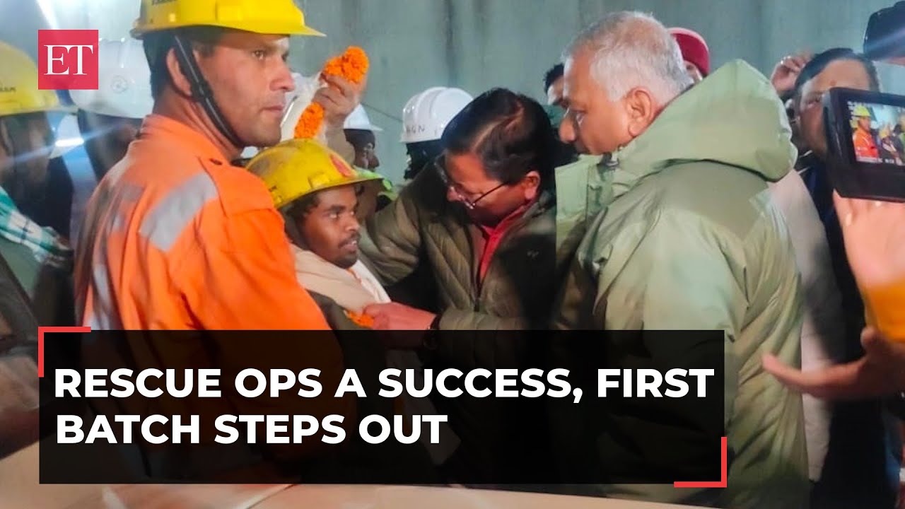 Uttarkashi tunnel crash: Rescue ops a success! First batch steps out safe