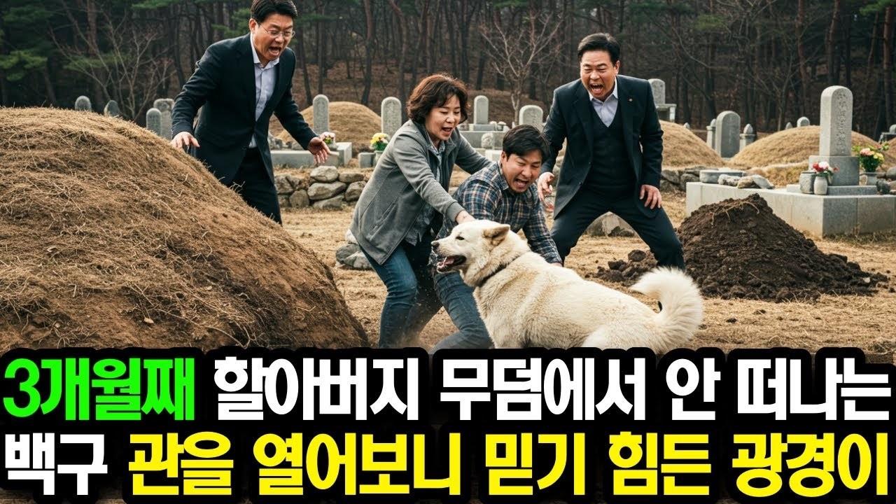 개월째 할아버지 묘를 지키고 있는 백구, 관을 열어보니 믿을 수 없는 충격적인 광경이