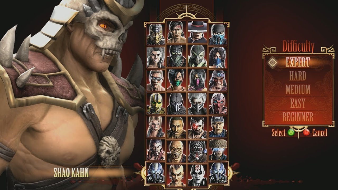 Mortal Kombat 9 BOSS Shao Kahn Test Your Luck - Expert