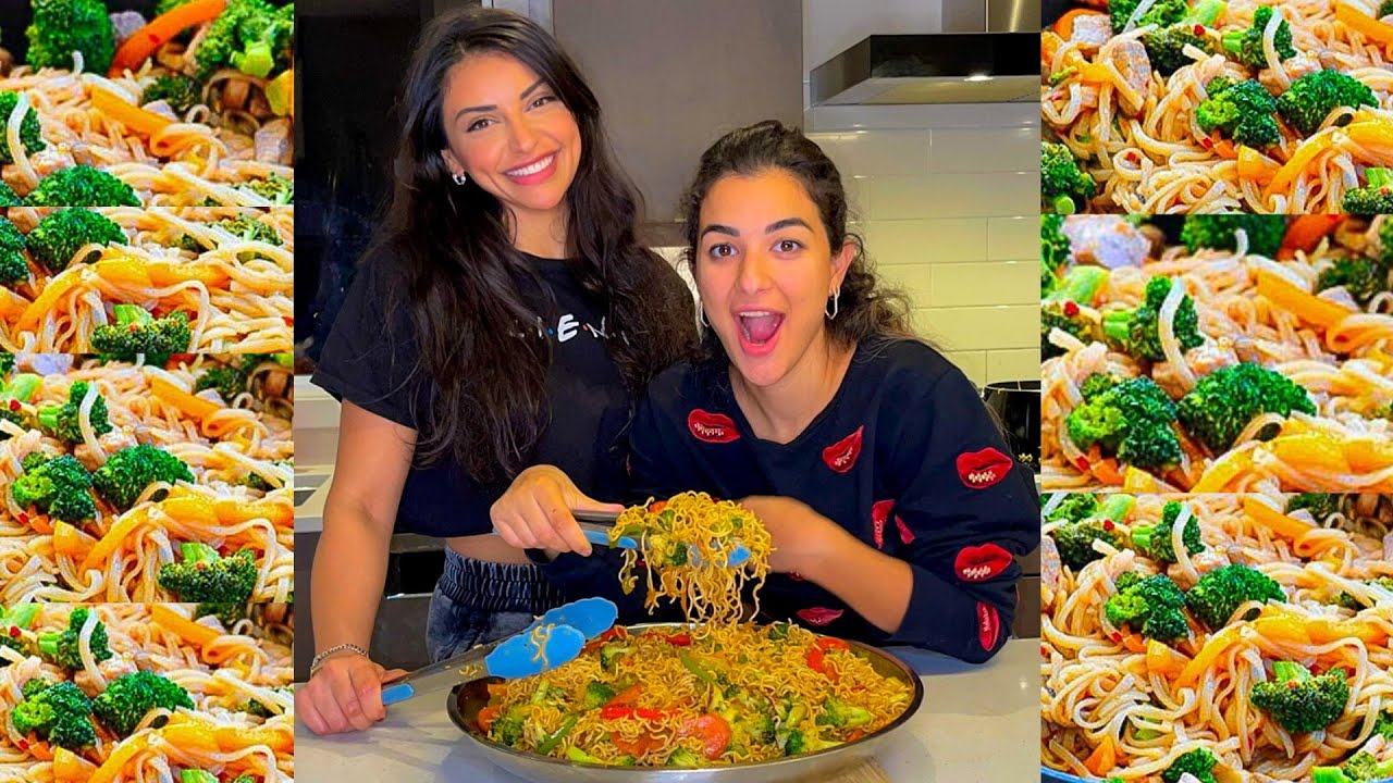 طبخت اكبر كمية نودلز 🍜|| ردة فعل اصدقائي😭