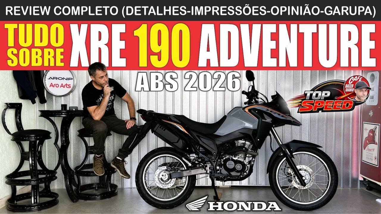 Honda XRE 190 Adventure 2026 | Todos os Detalhes, Garupa e Top Speed