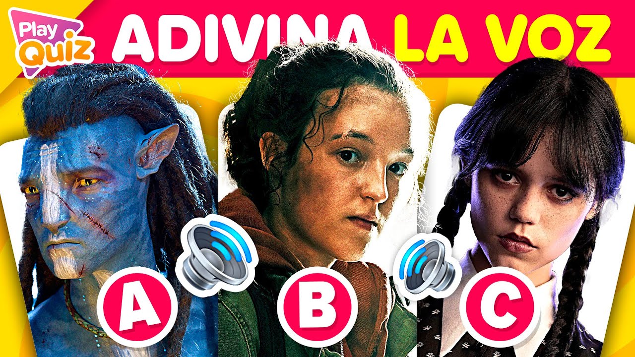 Adivina la Voz de Personajes 🍿🤔🎬 Español Latino - Series y Películas - PlayQuiz Trivia
