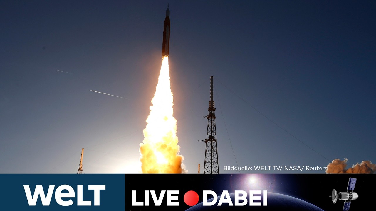 BEMANNTE MONDMISSION: Artemis II ‒ Orion-Kapsel ist auf dem Weg zum Mond | WELT SPACE LIVESTREAM