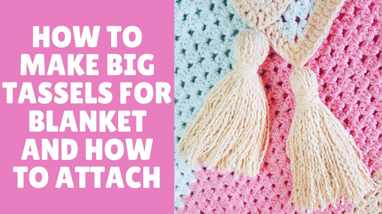КАК СДЕЛАТЬ ПЫШНЫЕ КИСТОЧКИ И КАК ПРИКРЕПИТЬ ИХ К ОДЕЯЛУ С ПОМОЩЬЮ RADCROCHET