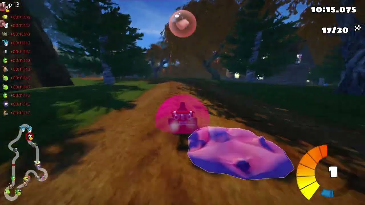 SuperTuxKart - Hill Valley, 20 laps, expert