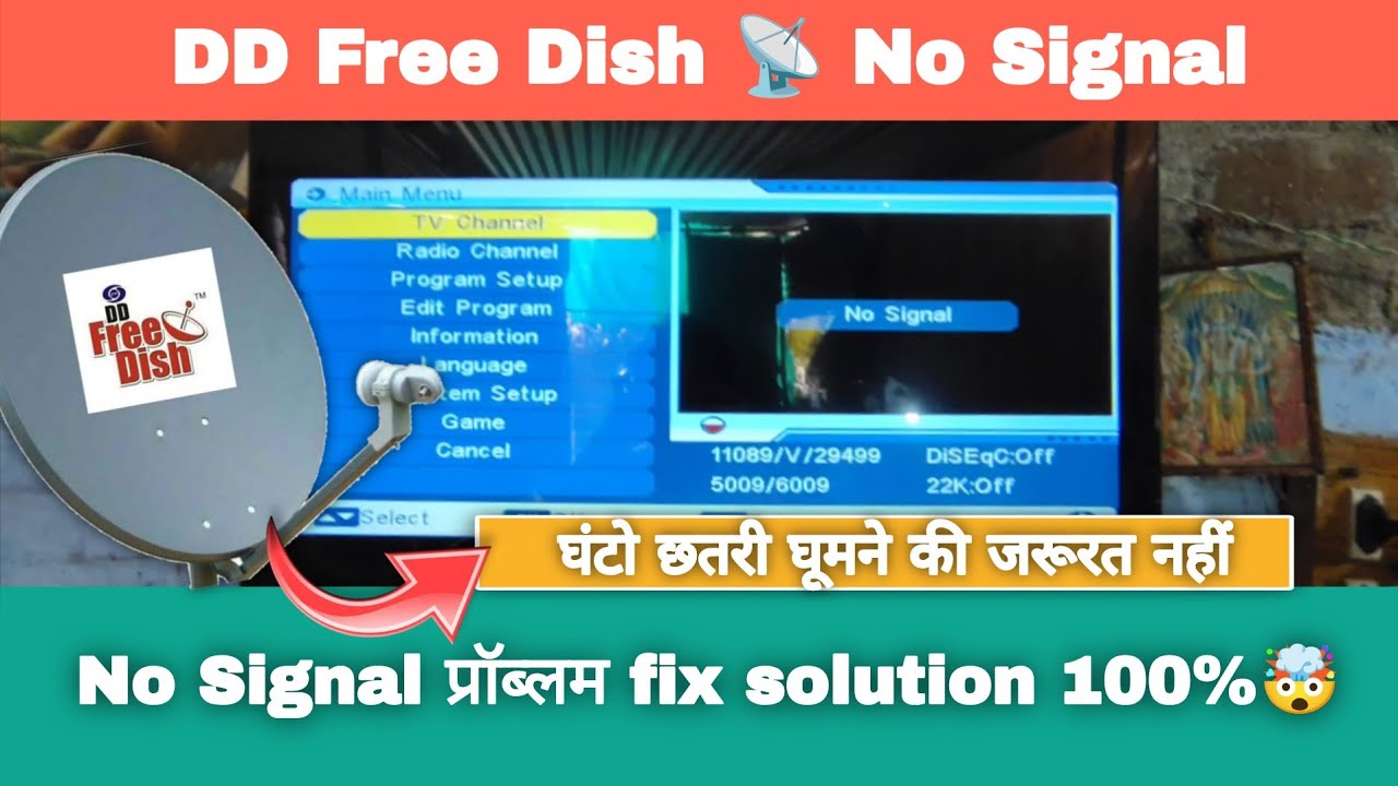 DD Free Dish No Signal Problem | Free Dish Setup Box No Signal Fix Setting 