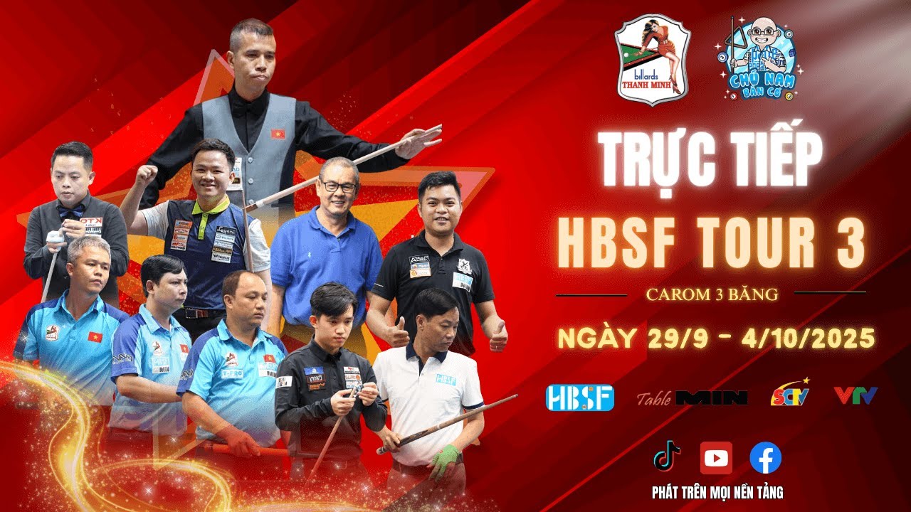 Trần Quyết Chiến vs Phạm H&ugrave;ng Cường | Giải HBSF Tour 3 - Carom 3 băng