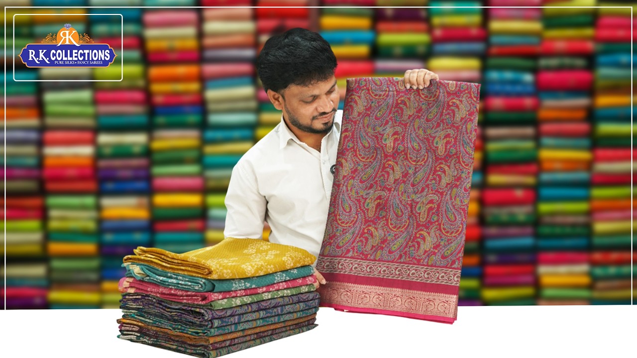 Soft Silk Mango & Emboose Georgette Floral Digital Print I @Rkcollectionssarees