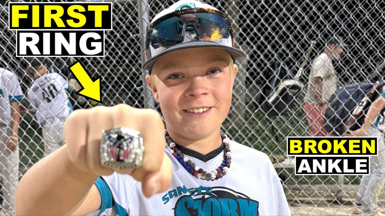FIRST CHAMPIONSHIP BASEBALL RING WITH A BROKEN ANKLE!