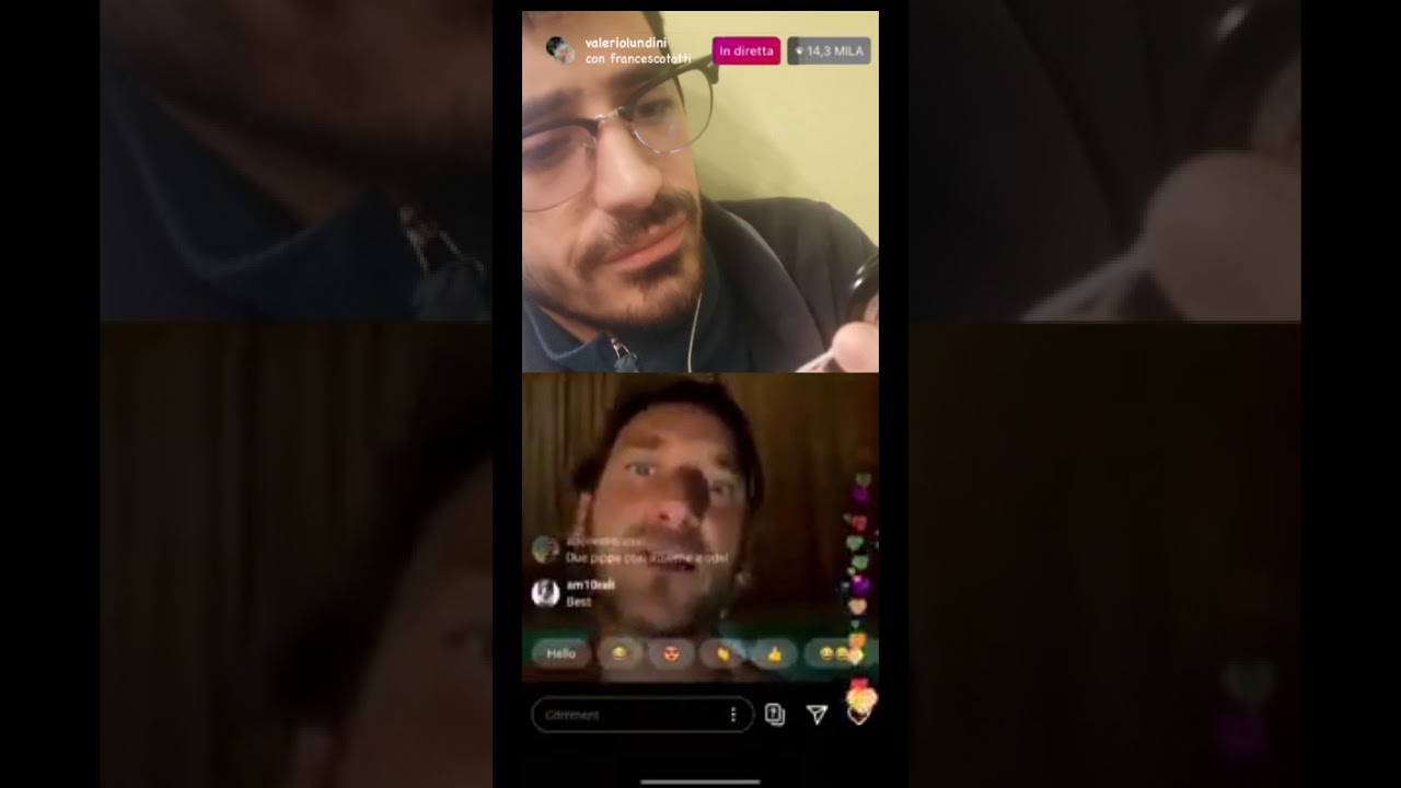 Valerio Lundini feat Francesco Totti (diretta 01)