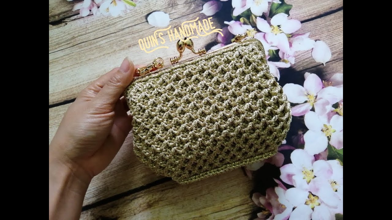 Hướng dẫn móc túi khung phần 1/4 | Crochet bag | Quin's Handmade