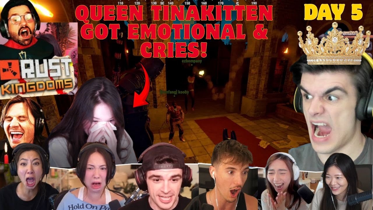 Queen Tinakitten расчувствовалась и заплакала. Лучшее из Rust Kingdoms Day 5 ft Masayoshi Sykkuno...