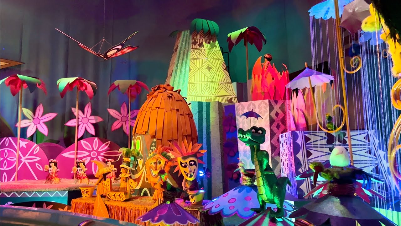“it’s a small world” Backwards view Full ride Disneyland