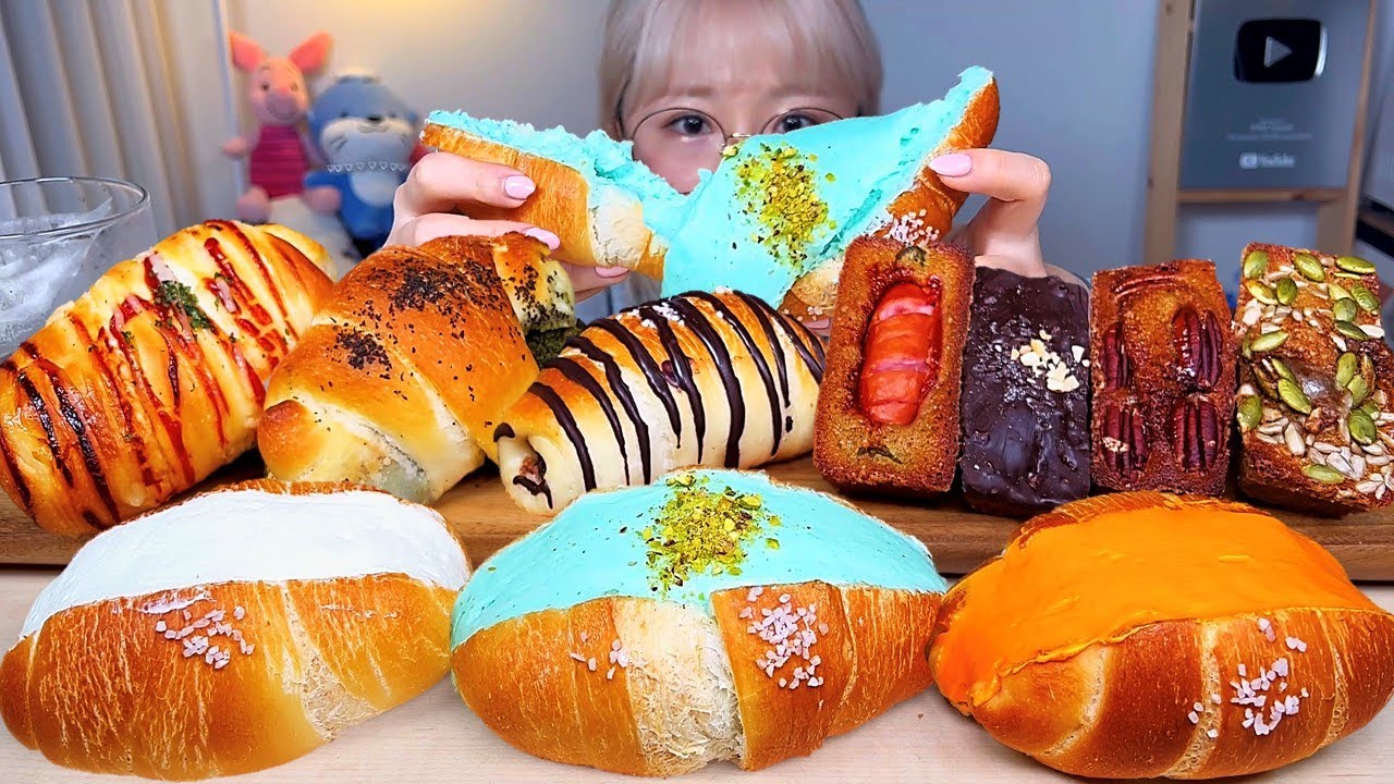 이웃집통통이🐽 소금빵 크림샌드 휘낭시에 크림소금빵 디저트 먹방 Dessert Mukbang