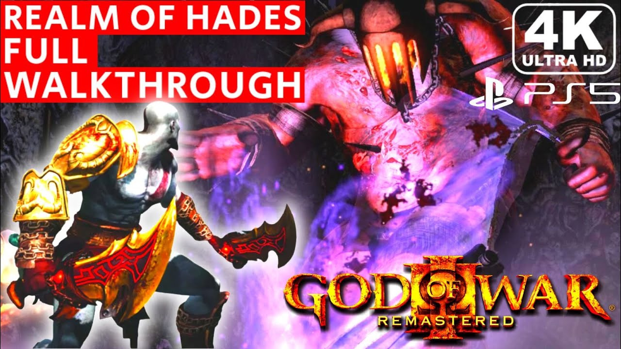 God of War 3 Remastered Realm of Hades Boss Fight Full Gameplay Walkthrough Longplay 4K Ultra HD