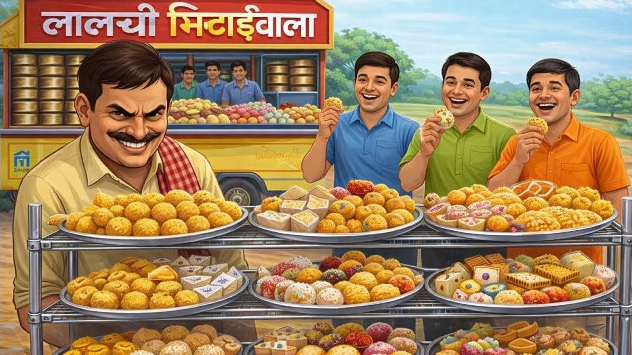 लालची मिठाईवाला | Laalchi Mithaiwala | Hindi Kahani | Bedtime stories | Moral stories | Abhi Toon