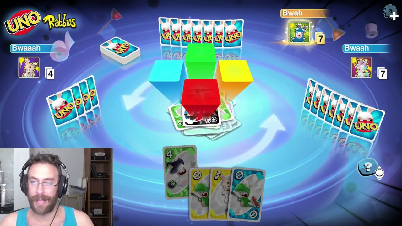 UNO Switch Gameplay - 1st Play - Raving Rabbids Deck - Card Game - Nintendo Switch