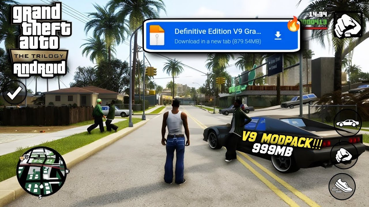 GTA SA Definitive Edition v9 - Graphics Modpack for Android 2025
